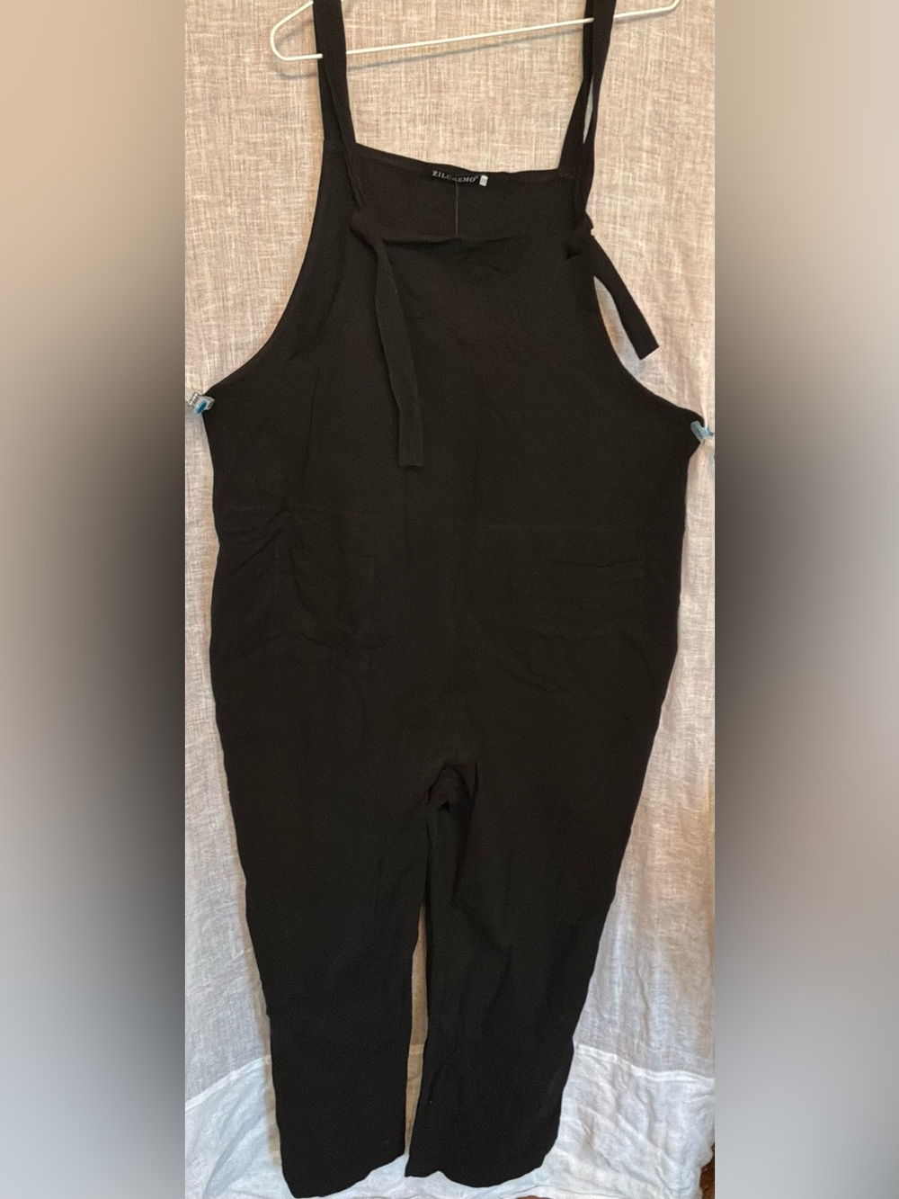 Black Women's Overalls Jumpsuit - Relaxed Fit. No Stretch.